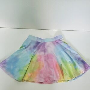 Crush by ABC Tie Dye Skirt Womens Small Multicolor Mini pastel rainbow skater